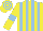 Silk - yellow, light blue stripes, light blue armlets, hooped cap