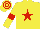 Silk - yellow, red star, red armlets, hooped cap