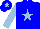 Silk - Blue, light blue star, sleeves and cap