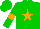 Silk - green, orange star and armlets