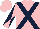 Silk - Pink, dark blue cross belts, diabolo on sleeves
