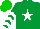 Silk - Emerald green, white star, chevrons on sleeves, green cap