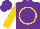 Silk - Purple, gold circled 'r stables', gold sleeves
