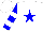 Silk - White, blue star, white bars on blue sleeves