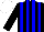 Silk - black, blue stripes, white cap
