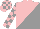 Silk - Pink and grey halved diagonally, checked sleeves and cap