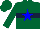 Silk - Dark green, dark blue hoop, blue star, dark green cap