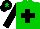 Silk - Green-light body, black saint's cross andre, black arms, black cap, green-light star