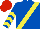 Silk - Royal blue, yellow sash, chevrons on sleeves, red cap