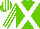 Silk - Light green, white cross belts, white and light green striped sleeves, light green and white striped cap