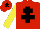 Silk - Red, black cross of lorraine, yellow sleeves, red cap, black star