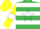 Silk - Emerald Green, White hoops, Yellow sleeves, White armlets and star on Yellow cap