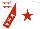 Silk - white, red star, white stars on red sleeves, red stars on cap