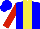 Silk - blue, yellow stripe, red sleeves