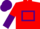 Silk - Red, Purple hollow box, halved sleeves, Purple cap