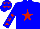 Silk - blue, red star, blue sleeves, red stars, blue cap, red stars