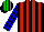 Silk - Black, red stripes, blue stripes on sleeves, green stripes on cap