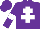 Silk - Purple, white cross of lorraine, white armlets