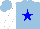 Silk - Light blue, blue star, white sleeves, light blue cap