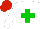 Silk - White body, green cross, white arms, red cap