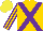 Silk - Gold, purple cross sashes, purple stripes on sleeves, yellow cap