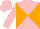 Silk - Pink, orange diagonal quarters