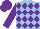 Silk - Light Blue and Purple diamonds, Purple sleeves and cap