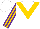 Silk - White, gold chevron, gold and purple stripes on sleeves, white cap