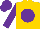 Silk - Gold, purple ball, purple sleeves, purple cap