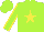 Silk - Lime green, yellow star, yellow seams on sleeves, lime green cap