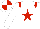Silk - White, red star and epaulets, quartered cap