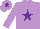 Silk - Mauve, purple star, purple star on cap
