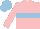 Silk - Pink, light blue hoop, light blue cap