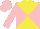 Silk - Yellow and pink quartered diagonally, reversed sleeves, halved cap