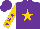Silk - Purple, gold star, purple stars on gold sleeves, purple cap