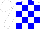 Silk - White and blue checked