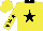 Silk - Yellow, black star and collar, yellow sleeves, black stars, yellow cap