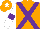 Silk - Orange, purple cross sashes, white sleeves, purple armlet, orange cap, white star