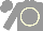 Silk - Grey, ivory circle, grey sleeves and cap