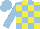 Silk - Yellow and light blue check, light blue sleeves and cap