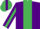 Silk - Purple, emerald green stripe