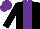 Silk - Black, purple panel, purple cap