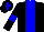 Silk - Black body, blue-light stripe, black arms, blue-light armlets, black cap, blue-light diamond
