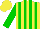 Silk - Yellow body, green striped, green arms, yellow cap