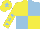 Silk - Yellow and light blue (quartered), yellow sleeves, light blue stars, yellow cap, light blue star