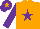 Silk - Orange body, purple star, purple arms, purple cap, orange star