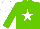 Silk - Light green, white star, white cap