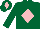 Silk - Dark green, pink diamond, diamond on cap