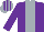 Silk - purple, silver stripe, silver cap with purple stripes