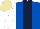 Silk - Royal blue, dark blue stripe, white sleeves, beige cap